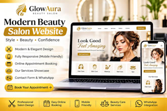 design a responsive salon and beauty website