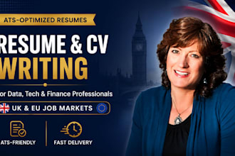 write an ats optimized resume for data, tech, and finance professionals in UK