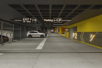 showcase 3d parkway,basement garage,carport render,autos workshop,carwash design