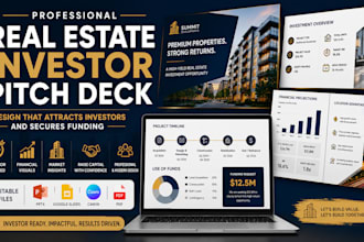 design a professional real estate investor pitch deck for fundraising