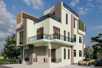 modern multifamily residential building, outdoor living space, landscape design