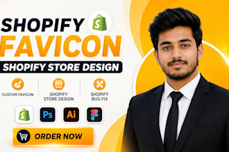 design shopify favicon, custom favicon, logo, shopify store design and bug fix