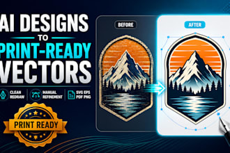 convert ai generated designs into print ready vector files