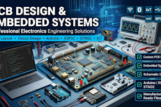 design pcb, embedded systems, and firmware development