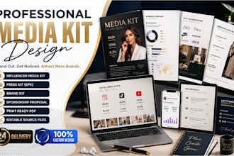 design epk, media kit, press kit, one sheet with clickable buttons
