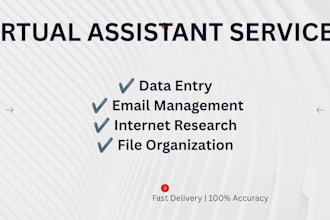 handle data entry, web research and admin support