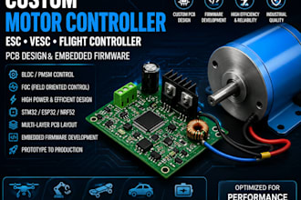design custom esc, vesc, motor controller, drone flight controller