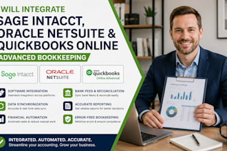 integrate sage intacct, oracle netsuite, and quickbooks advanced bookkeeping