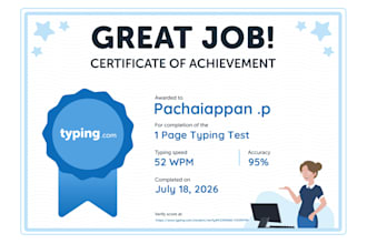 do fast and accurate typing work and data entry