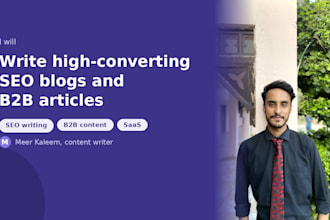 write high converting SEO blogs and b2b articles