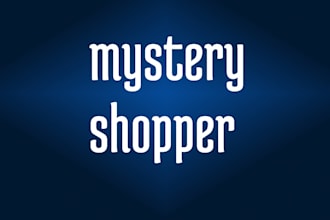 be your online mystery shopper