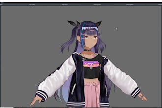 rig vrchat vtuber, mmd and vroid models with facial expressions and weight paint