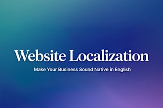 localize your website to native business english