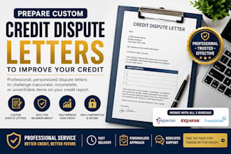 prepare custom credit dispute letters to improve your credit