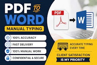 accurate PDF to word conversion and manual typing