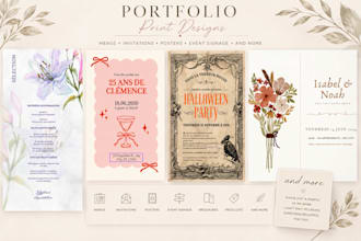design elegant menus, flyers, brochures and print materials