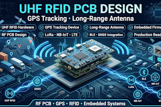 design uhf rfid pcb gps tracking device and long range antenna