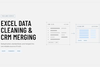 do structured data cleanup, formatting, and spreadsheet merging