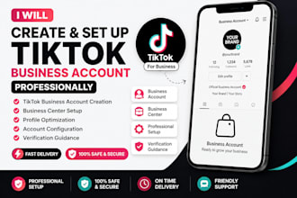 set up tiktok business center and business account