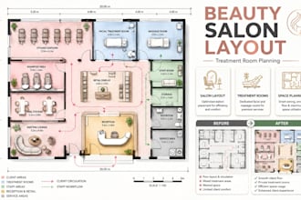 design beauty salon and spa interior layout with treatment room planning