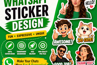 make funny, cute and custom whatsapp stickers