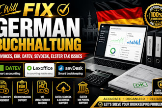 fix german buchhaltung, invoices, eur, datev, sevdesk, elster tax issues