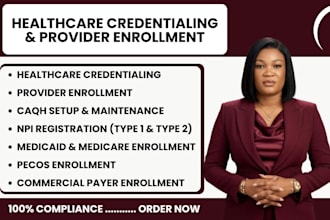 do healthcare credentialing, provider enrollment, caqh, npi registration