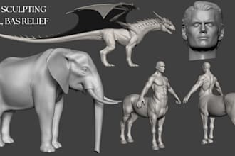 sculpt detailed 3d head animal model 3d printable design 3d bust model stl file