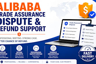 write strong alibaba trade assurance dispute and supplier negotiation messages