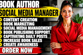 manage your author social media, book marketing, and promotion campaign
