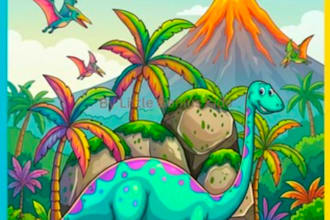 design cute dinosaur coloring pages and activity sheets for kids