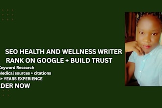 write a SEO health blog posts and wellness articles