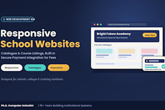 design a responsiveness website catalogue payment integration school website