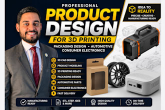 product design for printing 3d packaging design automotive consumer electronics