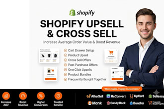 set up shopify upsell, cross sell, cart drawer and post purchase offers