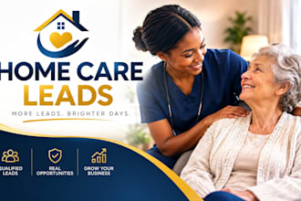 home care leads elderly care leads senior care healthcare logo home care lead