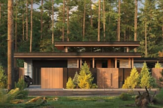 design modern house exterior, 3d rendering,villa facade,cottage,elevation visual