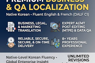 be your business english, french, and korean translator