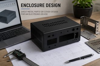 do enclosure design, sheet metal parts or cover design for an electronic device