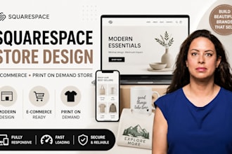 squarespace store design and squarespace ecommerce website print on demand store