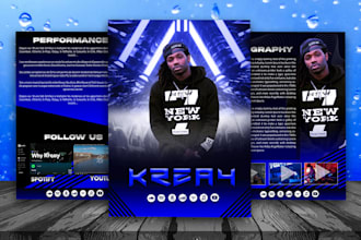 design influencer media kit, ugc media kit, brand kit, artist epk, dj press kit