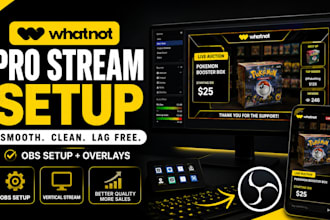 set up obs for professional whatnot live streams