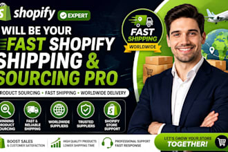 be your fast shopify shipping and sourcing pro