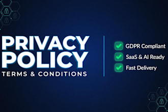 legally write your privacy policy terms and conditions for gdpr compliance