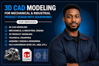 do 3d cad modeling for mechanical and industrial product design with solid works