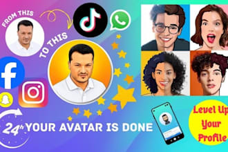 create a unique social media cartoon avatar and profile picture