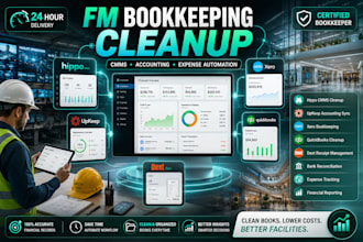 clean up hippo cmms upkeep xero quickbooks and dext books for fm businesses