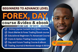 create forex trading course content, day trading ebook, educational video
