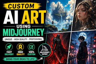 create custom ai art using midjourney