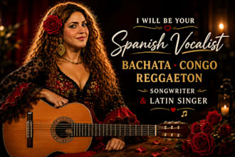 be your spanish vocalist, bachata congo reggaeton songwriter and latin singer